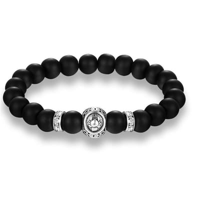 Kreeft / Cancer Kralen Armband Heren Dames - Astrologie - Sterrenbeeld - Zwart - Armbanden - Papa Cadeau Voor Mannen - Vaderdag