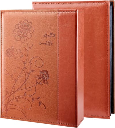 Fotoalbum voor 300 Foto's - Extra Grote Capaciteit - Leer - Bruin - Perfect voor Bruiloften en Familieherinneringen - 10x15 cm Landscape Formaat