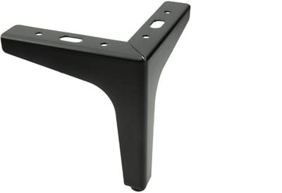 B&B – Meubel poot – 130 mm – Zwart Mat – Staal – Met Kunststof Beschermdop