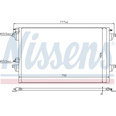 Condensator, airconditioning NISSENS 940153