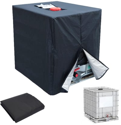 Dailygoods- IBC Tankafdekking 420D - 1000 Liter - Anti-UV Beschermhoes - Waterdicht - Stofdicht - 120 x 100 x 116 cm - Watertankhoes