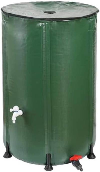 Opvouwbare regenton - 200 l geschikt voor buiten - donkergroen - PVC - Ø 60 cm