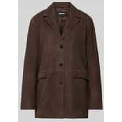 Blazer van echt geitenvelours