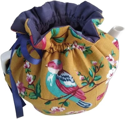 Vintage Bloemen Theepot Cozy van Katoen, Decoratieve Theepot Deksel met Isolatiemat voor Keuken, Perfect Cadeau voor Moeders en Huishoudens