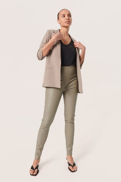 SOAKED IN LUXURY SLSHIRLEY BLAZER - Brindle Grey