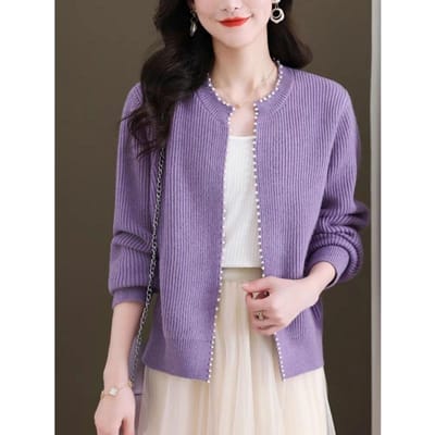 Gebreid vest met ronde hals voor dames, korte herfstkleding, nieuwe stijl, buitenstijl, trui-jas, veelzijdig in herfst en winter 2XL