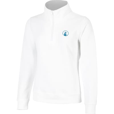 Quiet Please Create Troyer Sweatshirt Dames-Wit,Petrolblauw