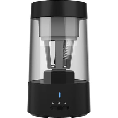Taille-crayon électrique automatique portable alimenté par batterie pour support de crayon hexagonal de 68 mm noir