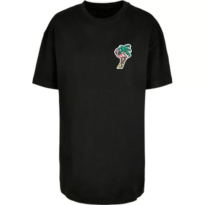 Dames-T-shirt oversized boyfriend Mister Tee Flamingo