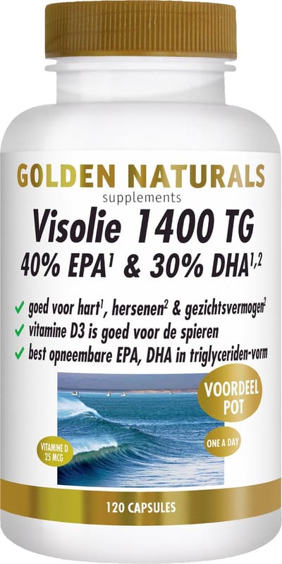 Golden Naturals Visolie 1400 TG 40% EPA & 30% DHA (120 softgel capsules)