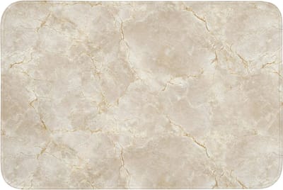 Badmat 90x60 cm - Antislip - Lichtbeige - Marmer - Aders - Badmatten voor badkamer - Badkamermat - Douchemat - Badkamer mat