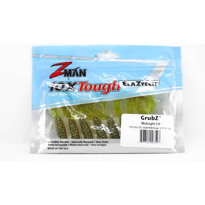 Zman Soft Lure GrubZ 2,5 Inch 8/Pack Middernachtolie (3523) white