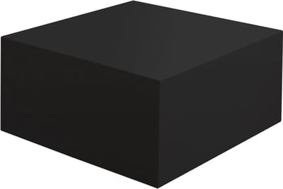 Salontafel Agnes Hoogglans Zwart - MDF - Rechthoek - 60x60cm - Hoogte 30 cm