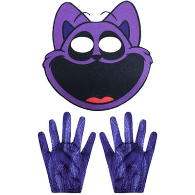 Nouveaux Costumes Cosplay Critters Souriants d'Halloween Action Saut Automne Costume Carnaval Enfants CATNap Costume Cosplay Critters Souriants 140CM&CATNap black