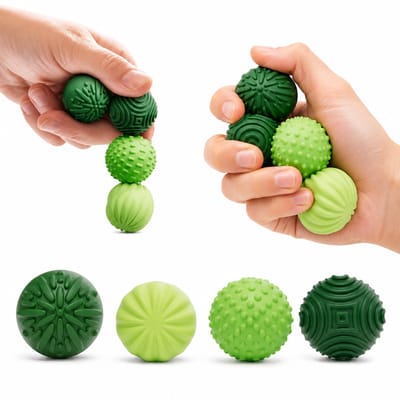 BOTC Fidget Toy - 4 stuks Siliconen Magnetische Ballen - Stressverlichtende Sensorische Speeltjes - Voor Autisme ADHD en Angst - Groen