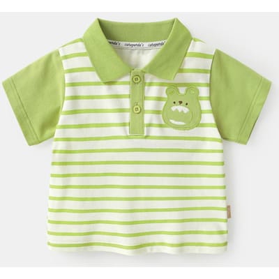Babykleding Casual T-shirts met korte mouwen Zomer Jongens Poloshirts Kinderen Meisjes Baby Tops Zomer 120cm beige
