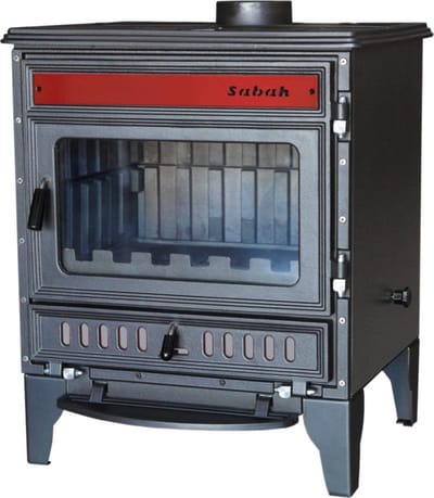 S106 Sabah Open Haard Kachel- Gietijzer – Houtkachels- Houthaarden -Mat Zwart – 15,21 KW- Buiten Stalen Open Haard – Inclusief kachelpijpen