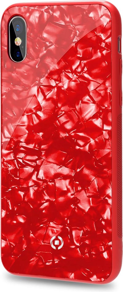 Celly Gelskin Siliconen hoesje - Geschikt voor Apple iPhone X/Xs - TPU Back cover - Rood