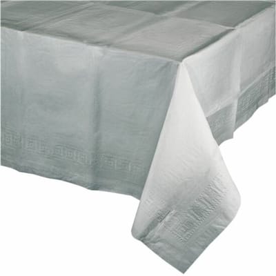Tafelkleed Papier - Zilver - 120 x 180 cm