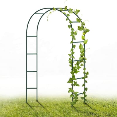 Stalen Tuinboog van 2,4 Meter - Poedergecoat Tuinrek voor Klimplanten, Rozen en Tuindecoratie in Groen