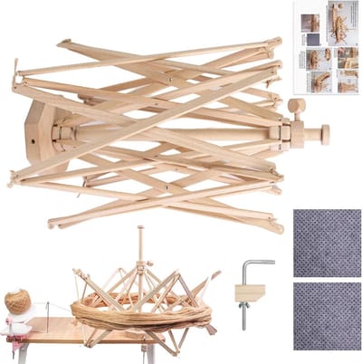 Garen Paraplu Winder - Brei Hulp - Garen Organiseren - Opvouwbaar Houten Ontwerp - 63 x 42.5 cm - Niet gespecificeerd