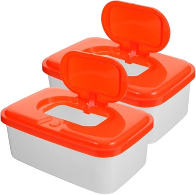 Babydoekjeshouder - Tissuedispenser Doekjesdispenser - Hygiënisch Houden - Navulbaar en Draagbaar - 22 x 14 x 8.6 cm - Willekeurig