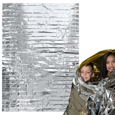 Nooddeken - Thermische deken - Outdoor survival - Reflecterende technologie - 8x11cm gevouwen - Goud zilver