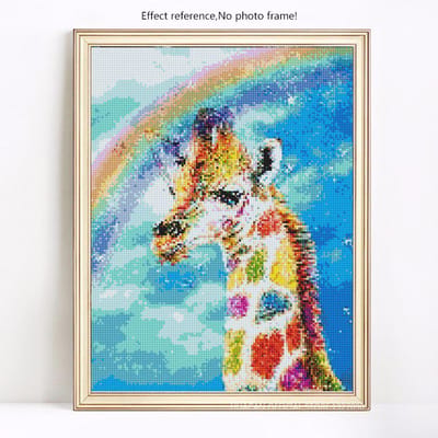 Diamant schilderij volledige boor ronde dieren diamant borduurwerk giraffe foto's 20X30