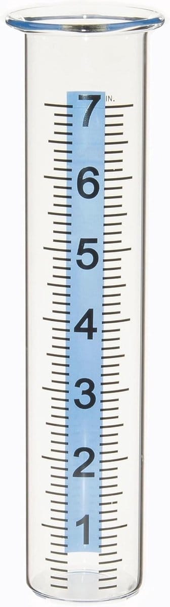 Regenmeter 7 inch voor tuin en terras met groot lettertype en duidelijke schaal