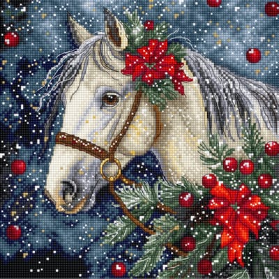 Borduurpakket LETI 9955 - Winter Horse - Winter Paard
