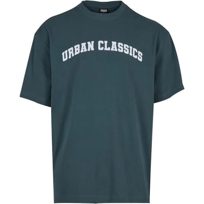 Urban Classics - UC College Logo Tall Heren T-shirt - S - Groen