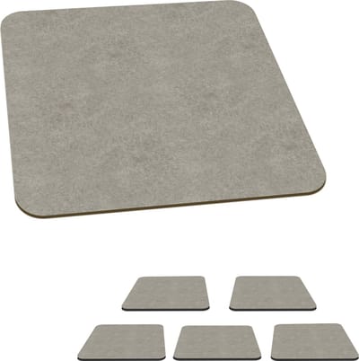 Onderzetters voor glazen - Beton - Grijs - Patronen - Industrieel - 10x10 cm - Glasonderzetters - 6 stuks