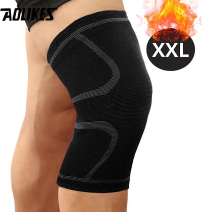 Nivard Kniebrace - Sportbrace Knie - Knee Sleeves - Knee Sleeves Powerlifting - Compressie Knie Brace - Knee Wraps - Knee Support - Dames - Heren - Comfortabel - Grijs - Maat XXL