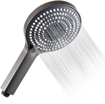 Dailygoods - OFFO Douchekop, Handdouche, met 6 Massagestanden, Waterbesparende Douchekop, Handdouche, Groot Formaat (Φ130mm), Goudkleur