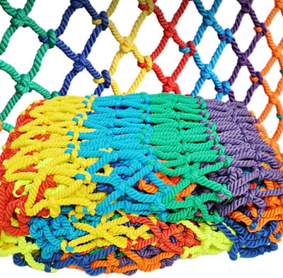 Balkonnet Veiligheidsnet - Beschermnet Huisdier - Valpreventie Kinderen - Sterk Nylon Materiaal - 3 x 2 Meter - Kleurrijk