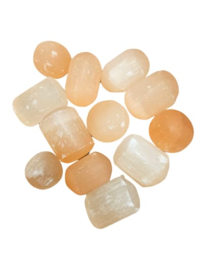 Seleniet - Oranje - 250 gram knuffelstenen - Edelsteen - trommelsteentjes