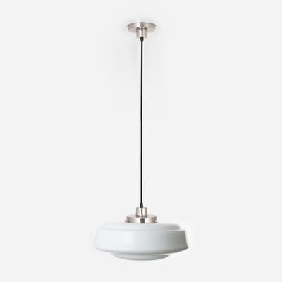 Hanglamp aan snoer Saucer 20's Matnikkel - Art Deco Trade
