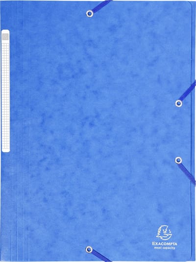 Exacompta 25x Elastomap Maxi capacity in glanskarton 425gm2 - A4 - Blauw - 17105H