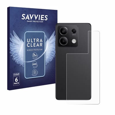 Savvies - Screenprotector voor Xiaomi Redmi Note 13 Pro 5G (Achterkant) - Folie Beschermfolie transparant 6 Stuks