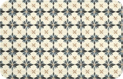 WC mat 80x50 cm - Antislip - Sierlijk - Ornament - Blauw - Toiletmat - Vloermat - Douchemat - Toilet tapijt - Toiletmatten