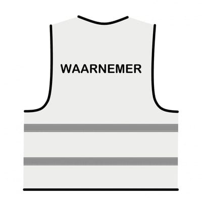 Waarnemer hesje wit