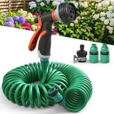 Uittrekbare Tuinslang - Flexibele Slang - Tuin Bewateren - Geen Knikken Klitten - 15 Meter - Groen