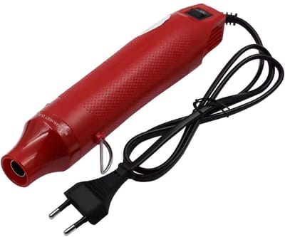 GELLDG Mini heteluchtpistool - Draagbaar - Heteluchtpistool voor reliëf - Multifunctioneel heteluchtpistool - Krimpfolie - Krimphuls - Multifunctioneel heteluchtpistool - Geschikt voor doe-het-zelfprojecten en reliëf - Rood