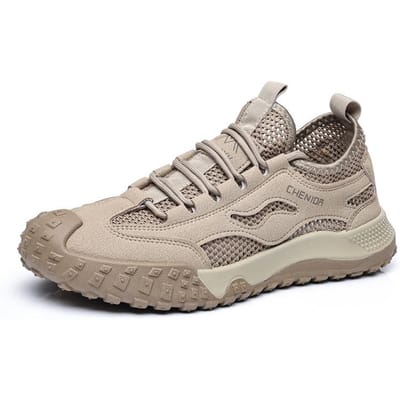 Heren Schoenen met Korting Lente Herfst Seizoen Mesh Ademend en Duurzaam Sportschoenen Klassieke Hoge Kwaliteit Casual Schoenen sneakers 44 beige