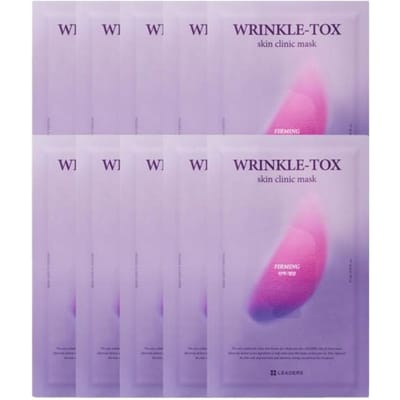 LEADERS Wrinkle Tox Skin Clinic Mask Verstevigend Anti-Aging 25ml x 10 Vellen