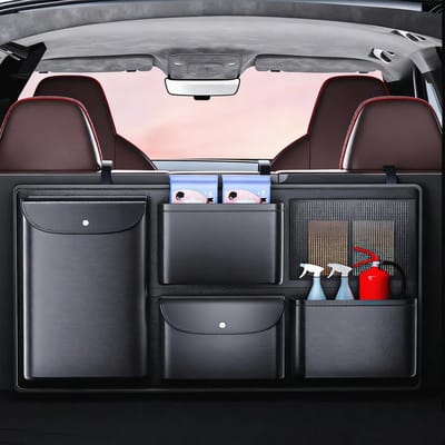 Dailygoods- Kofferbakorganizer waterdicht - auto organizer - opbergtas - autoaccessoires - zwart - hoogwaardig leer