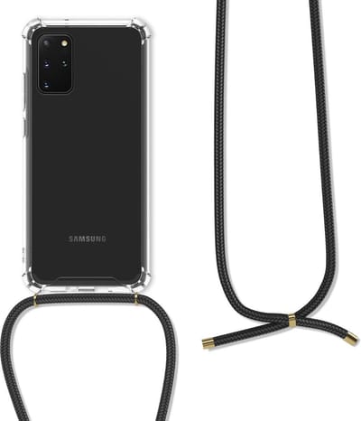Jumada's - Hoes geschikt voor Samsung Galaxy S20 Plus - Doorzichtige anti-shock siliconen hoesje - inclusief handig koord!