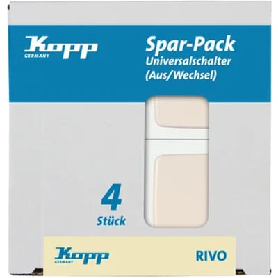 Kopp Wisselschakelaar Rivo Inbouw Helder Wit 4st.
