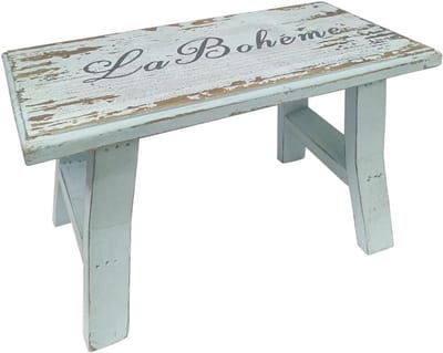 Vintage houten kruk voor kinderen en decoratie - Natuurlijke voetenbank voor kinderkamer, woonkamer en tuin