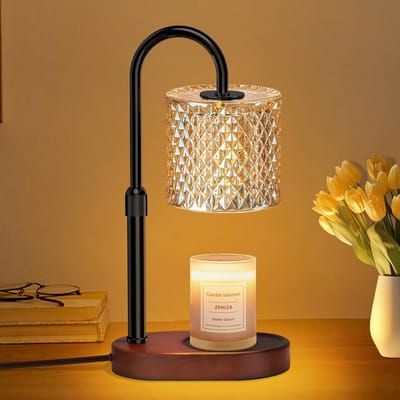 Waxinelamp met verwarmingselement, dimmer en timerfunctie